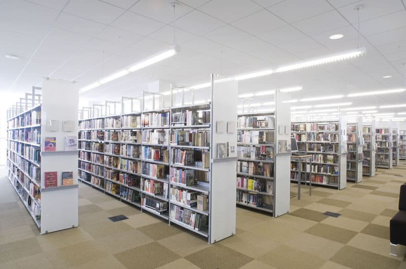 BCI - Modern Library Shelving Seen at Champaign Public Library