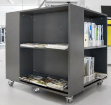 Ratio Square Display Shelving with Casters