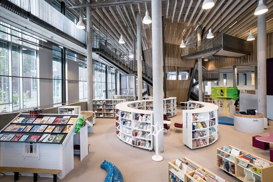 Nesodden Public Library interior